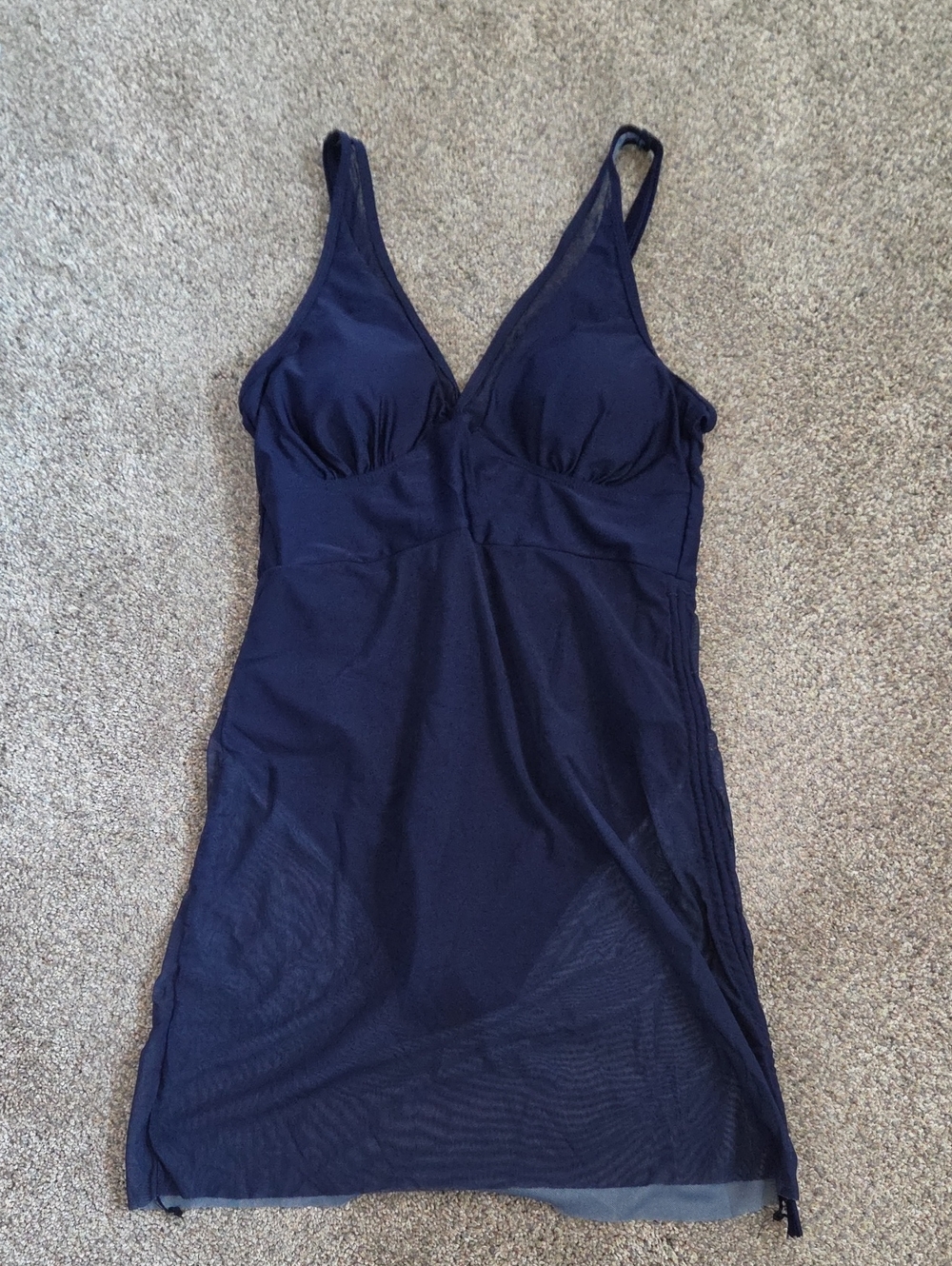 Womens Mesh One Piece Swimsuit Dress.